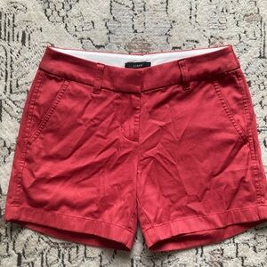 J. Crew Brick Red Chino Style Shorts Size 00